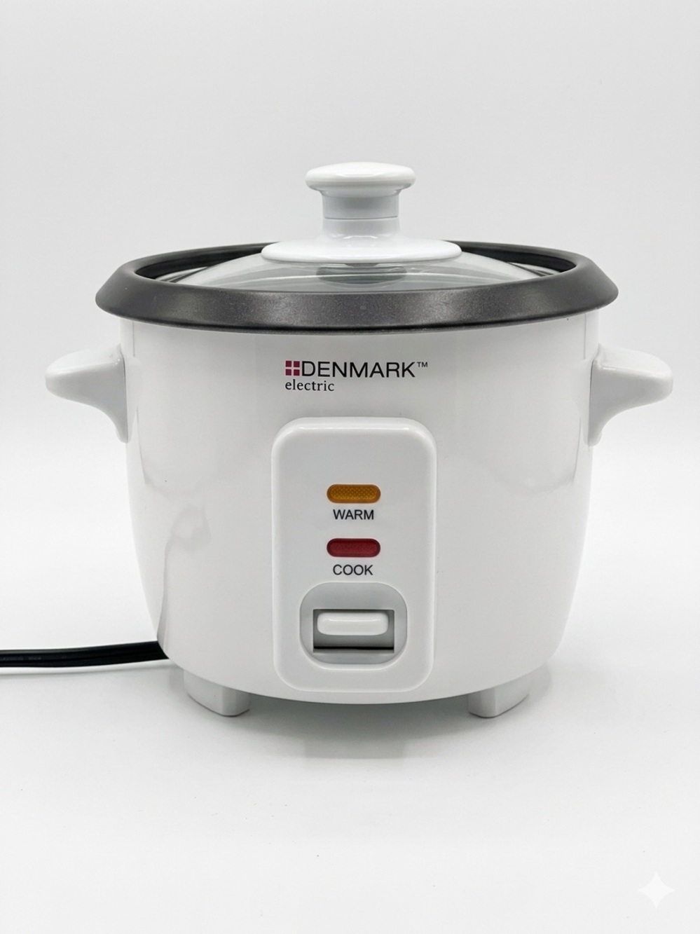 DENMARK 4 Cup Rice Cooker White Glass Lid Excellent Condition 4000353426